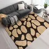 Unamourdetapis - Tapis jute fait main 160x230 beige et noir motif rond duskia