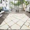 UNAMOURDETAPIS Tapis shaggy 120x170 rectangle tissé crème motif berbère CHROMA 2
