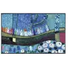 DEZENCO Paillasson 50x75 tissé motif fresque STADIN bleu TU