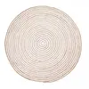 Tapis rond tissé main en jute idéal pour un salon, blanc ø100cm