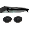 BELDEKO Hotte casquette 60 cm noir - double moteur 200 watts  - 435 m3h
