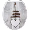 Tendance - abattant wc mdf 18 pouces attaches acier inoxydable - ouessant