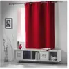 DOUCEUR D'INTERIEUR Rideau court occultant 90 % adapté radiateur Rouge 135x180 cm
