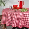 HOME MAISON Nappe ronde vichy rouge et blanc
