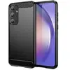 Htdmobiles Coque pour Samsung Galaxy A55 5G - housse etui silicone gel carbone + verre trempe - NOIR