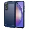 Htdmobiles Samsung Galaxy A55 5G - Coque Silicone Gel Carbone Bleu Foncé
