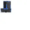 Htdmobiles Housse etui coque rigide anti choc pour Sony Xperia 10 Plus + verre trempe - BLEU -