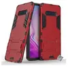 Htdmobiles Housse etui coque rigide anti choc pour Samsung Galaxy S10+ Plus + verre trempe - ROUGE -