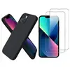 Coque Pour iPhone 13 Silicone Noir + 2 Verres Trempes Little Boutik®
