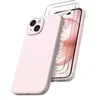 Coque Pour iPhone 15 Plus Silicone Rose + 2 Verres Trempes