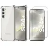 Little Boutik Coque Pour Samsung Galaxy S24 Plus Silicone Transparente Angles Renforces + Verre Trempe