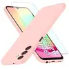 Little Boutik Coque pour Samsung Galaxy A25 5G Silicone Rose + Verre Trempe