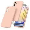 Coque Pour Samsung Galaxy A25 5G Silicone Rose + 2 Verres Trempes