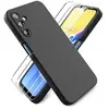 Coque Pour Samsung Galaxy A15 Silicone Noir + 2 Verres Trempes