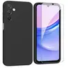 Coque Pour Samsung Galaxy A15 Silicone Noir + Verre Trempe