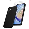LITTLE BOUTIK© Coque Pour Samsung Galaxy A35 5G Silicone Noir + 2 Verres Trempes
