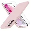 Coque Pour Samsung Galaxy A55 5G Silicone Rose + Verre Trempe