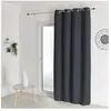 Home Maison Rideau occultant uni M1 non feu (140x260 cm - Gris anthracite)