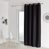 Home Maison Rideau occultant uni M1 non feu (140x260 cm - Noir)