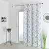 HomeMaison.com Voilage Effet Lin Imprime - Gris - 140 X 240 cm