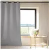 Home Maison Rideau 100% occultant thermique phonique polyester gris clair 135x180