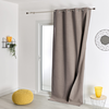 HomeMaison.com Rideau 100% occultant thermique phonique polyester taupe 135x260 cm