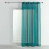 HomeMaison.com Voilage traditionnel en étamine unie Bleu Paon - HOME MAISON - 140 x 240 cm