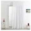 HomeMaison.com Rideau voilage poly-lin bas plombé (180x240 cm - Blanc)