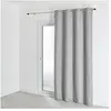 HomeMaison.com Homemaison - Rideau 100% occultant - Effet chiné Gris clair 140x180 cm