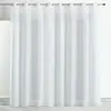 HomeMaison.com Voilage traditionnel en étamine unie à effet lin Blanc 240 x 240 cm
