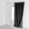 HomeMaison.com Rideau isolant et occultant en velours doublé polaire Noir 135x280 cm