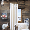 Home Maison Rideau cocooning en imitation fourrure polyester/fourrure blanc