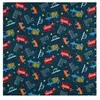 GENERIQUE Tissu enfant coton bus vendu au mètre(...) - Bleu