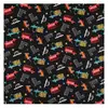 GENERIQUE Tissu enfant coton bus vendu au mètre(...) - Noir