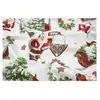 GENERIQUE Tissu Noël traineau aspect lin vendu au mètre(...) - Ecru