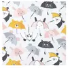GENERIQUE Tissu enfant matelassé parapluies vendu au mètre(...) - Blanc