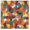 GENERIQUE Tissu enduit fleuri vendu au mètre(...) - Orange