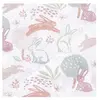 GENERIQUE Tissu enfant matelassé lièvres et lapins vendu au mètre(...) - Blanc