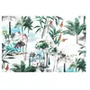 GENERIQUE Tissu coton satiné tropical vendu au mètre(...) - minorque multicolore