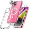 Coque pour iPhone 15 - MASSILIA TECH - Transparent - 2x Verre Trempé - 2x Protèges Caméra - Résistante