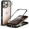 MASSILIA TECH Coque Intégrale pour IPHONE 16 PRO MAX Antichoc Transparent 360 recto verso noir