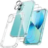Coque pour iPhone 16 plus - MASSILIA TECH - Transparent - 2 Verre Trempé - 2 Caméra Protecteur