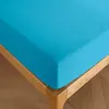Coton Pur - Drap housse 100% Coton bonnet 30 cm cyan 200x200 cm