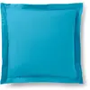 Coton Pur - Taie d'oreiller Volant plat 100% coton cyan 63x63 cm