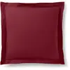 Coton Pur - Taie d'oreiller Volant plat 100% coton grenat 63x63 cm