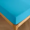 UNIVERSDECOR Coton Pur - Drap housse 100% Coton bonnet 30 cm cyan 140x190 cm