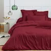 Coton Pur - Housse de couette 100% Coton grenat 140x200 cm