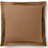 Coton Pur - Taie d'oreiller Volant plat 100% coton taupe 63x63 cm