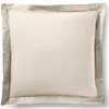 Coton Pur - Taie d'oreiller Volant plat 100% coton sable 63x63 cm