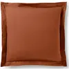 Coton Pur - Taie d'oreiller Volant plat 100% coton paprika 63x63 cm